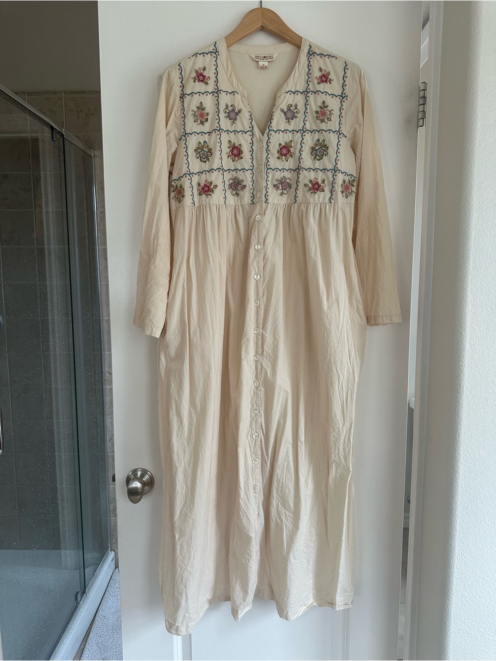 April Cornell Embroidered Nightgown Dress